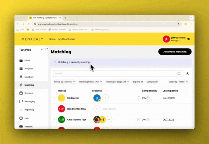 Smart Matching on Mentorly